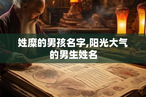 姓糜的男孩名字,阳光大气的男生姓名