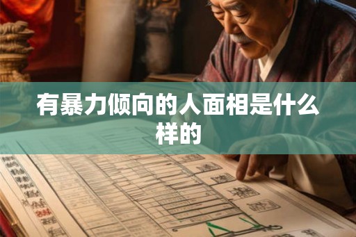 有暴力倾向的人面相是什么样的 有暴力倾向的人面相是什么样的