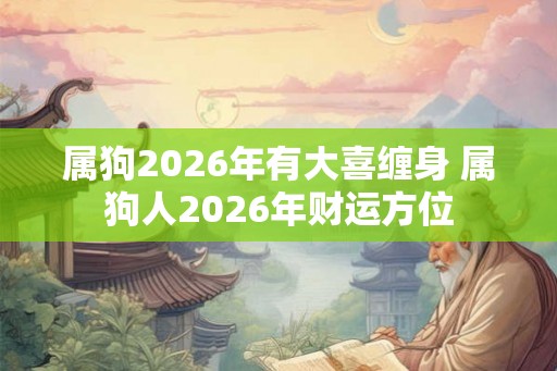 属狗2026年有大喜缠身 属狗人2026年财运方位