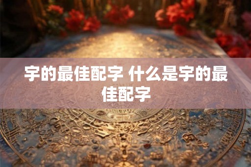 宇的最佳配字 什么是宇的最佳配字