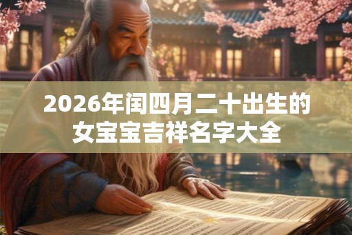 2026年闰四月二十出生的女宝宝吉祥名字大全