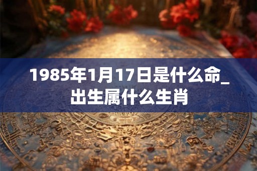 1985年1月17日是什么命_出生属什么生肖