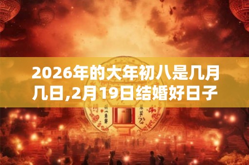 2026年的大年初八是几月几日,2月19日结婚好日子 2026年的大年初八是几月几日,2月19日结婚好日子