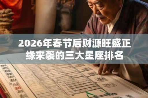 2026年春节后财源旺盛正缘来袭的三大星座排名 2026年春节后财源旺盛正缘来袭的三大星座排名