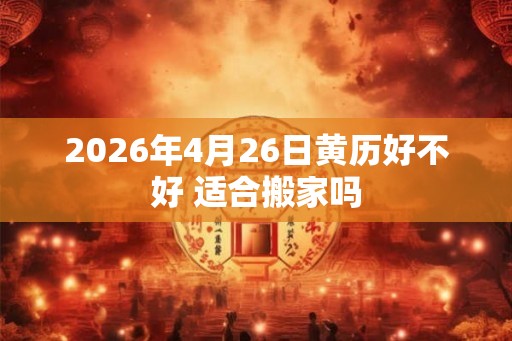 2026年4月26日黄历好不好 适合搬家吗