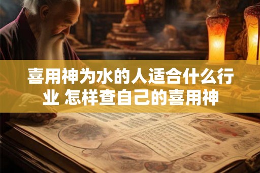喜用神为水的人适合什么行业 怎样查自己的喜用神