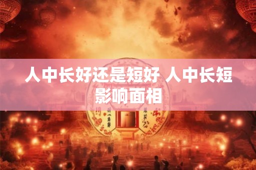 人中长好还是短好 人中长短影响面相