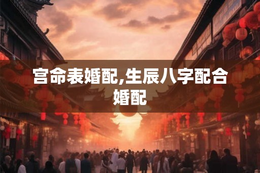 宫命表婚配,生辰八字配合婚配