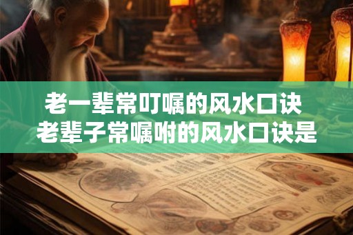 老一辈常叮嘱的风水口诀 老辈子常嘱咐的风水口诀是什么