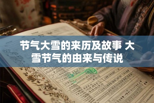 节气大雪的来历及故事 大雪节气的由来与传说