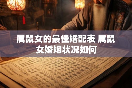 属鼠女的最佳婚配表 属鼠女婚姻状况如何 属鼠女的最佳婚配表 属鼠女婚姻状况如何