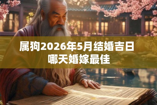 属狗2026年5月结婚吉日 哪天婚嫁最佳