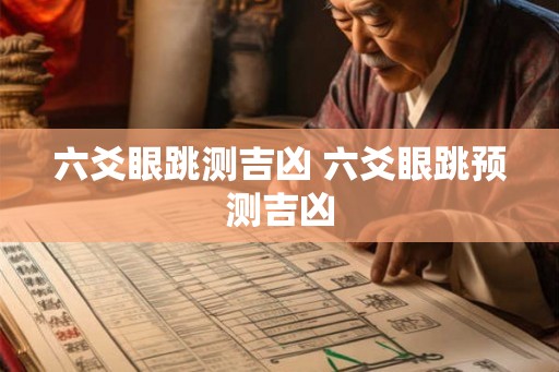 六爻眼跳测吉凶 六爻眼跳预测吉凶