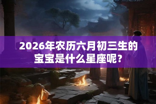 2026年农历六月初三生的宝宝是什么星座呢？