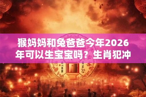 猴妈妈和兔爸爸今年2026年可以生宝宝吗？生肖犯冲吗？