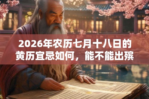2026年农历七月十八日的黄历宜忌如何，能不能出殡？