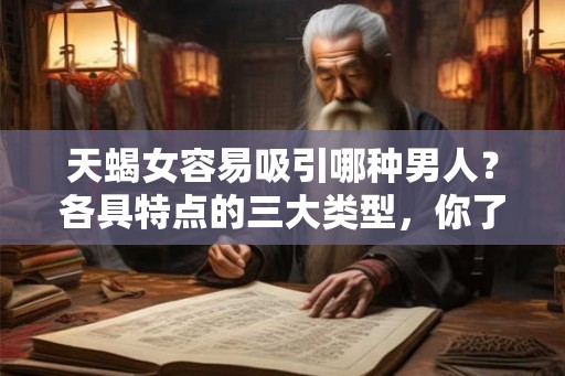 天蝎女容易吸引哪种男人？各具特点的三大类型，你了解吗？