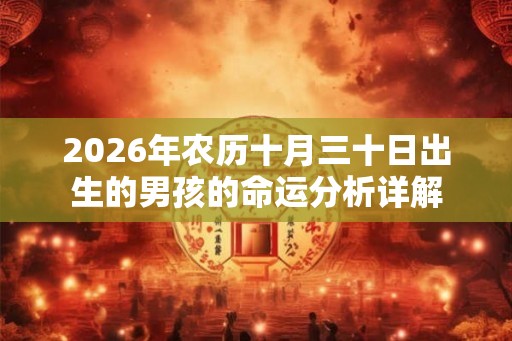 2026年农历十月三十日出生的男孩的命运分析详解 2026年农历十月三十日出生的男孩的命运分析详解