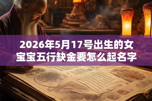 2026年5月17号出生的女宝宝五行缺金要怎么起名字