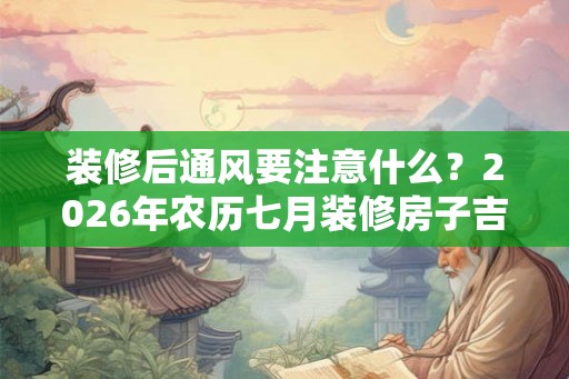 装修后通风要注意什么？2026年农历七月装修房子吉日
