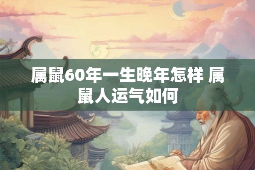 属鼠60年一生晚年怎样 属鼠人运气如何 属鼠60年一生晚年怎样 属鼠人运气如何
