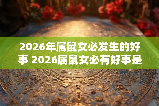 2026年属鼠女必发生的好事 2026属鼠女必有好事是真的吗
