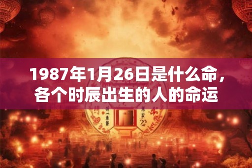 1987年1月26日是什么命,各个时辰出生的人的命运 1987年1月26日是什么命,各个时辰出生的人的命运