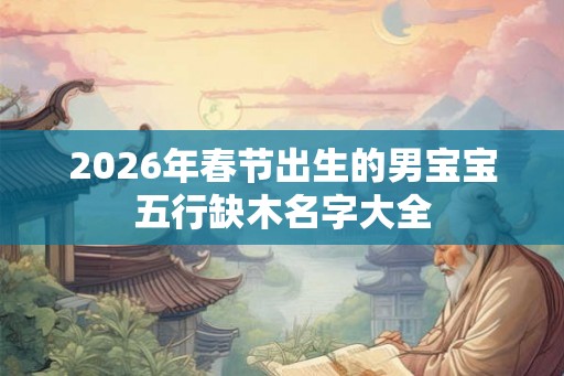 2026年春节出生的男宝宝五行缺木名字大全