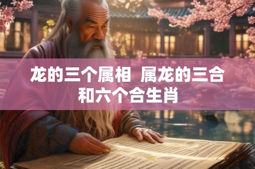 龙的三个属相  属龙的三合和六个合生肖