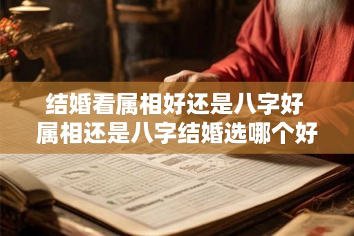 结婚看属相好还是八字好 属相还是八字结婚选哪个好