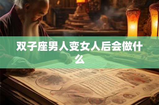 双子座男人变女人后会做什么