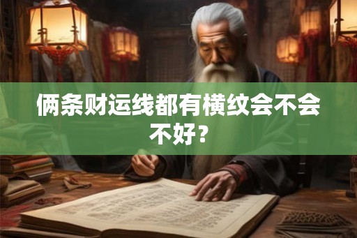 俩条财运线都有横纹会不会不好? 俩条财运线都有横纹会不会不好?