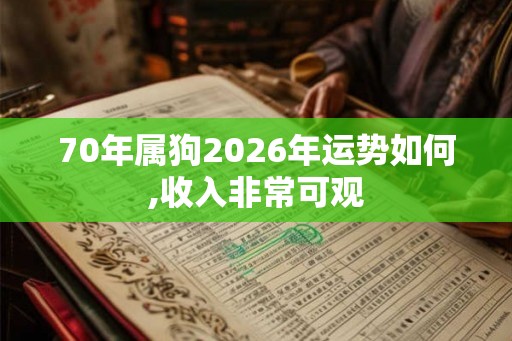 70年属狗2026年运势如何,收入非常可观