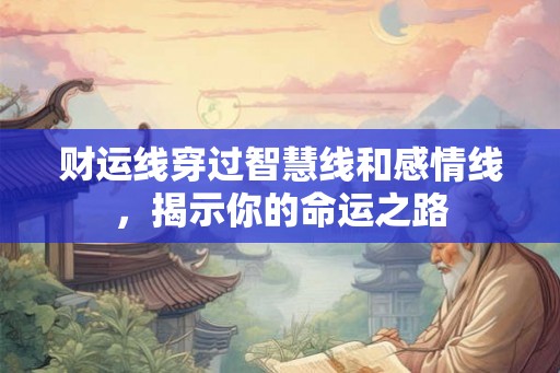 财运线穿过智慧线和感情线，揭示你的命运之路