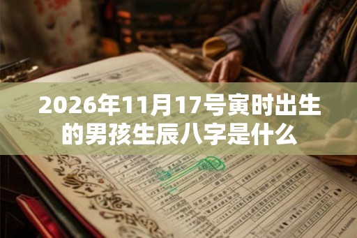 2026年11月17号寅时出生的男孩生辰八字是什么