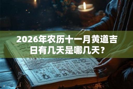 2026年农历十一月黄道吉日有几天是哪几天？