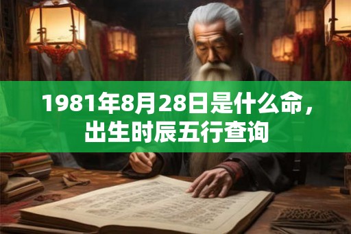 1981年8月28日是什么命，出生时辰五行查询