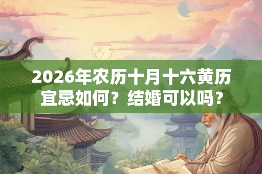 2026年农历十月十六黄历宜忌如何？结婚可以吗？