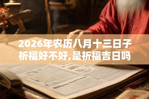 2026年农历八月十三日子祈福好不好,是祈福吉日吗？