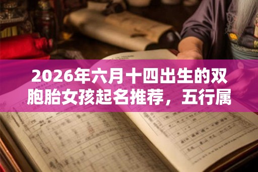 2026年六月十四出生的双胞胎女孩起名推荐，五行属什么