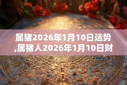 属猪2026年1月10日运势,属猪人2026年1月10日财运,生肖猪2026年1月10日运势