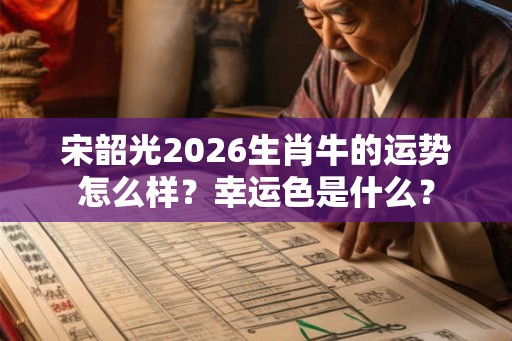 宋韶光2026生肖牛的运势怎么样？幸运色是什么？