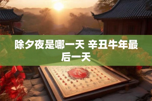 除夕夜是哪一天 辛丑牛年最后一天