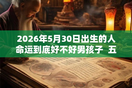 2026年5月30日出生的人命运到底好不好男孩子  五行运势详解