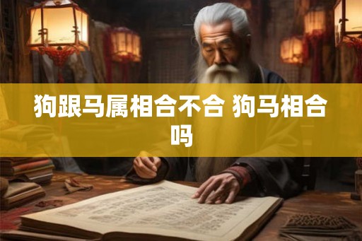 狗跟马属相合不合 狗马相合吗