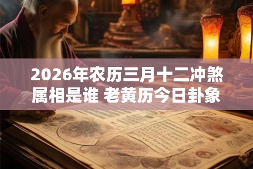2026年农历三月十二冲煞属相是谁 老黄历今日卦象