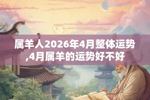 属羊人2026年4月整体运势,4月属羊的运势好不好