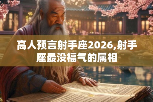 高人预言射手座2026,射手座最没福气的属相