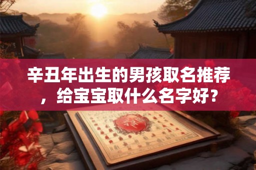 辛丑年出生的男孩取名推荐，给宝宝取什么名字好？