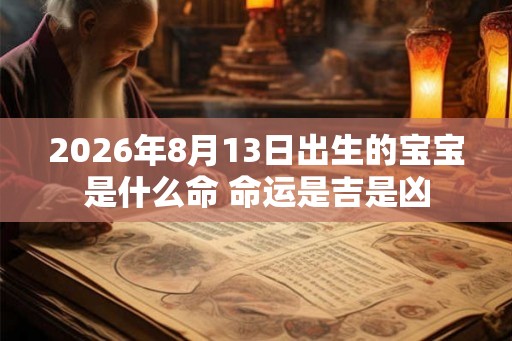 2026年8月13日出生的宝宝是什么命 命运是吉是凶